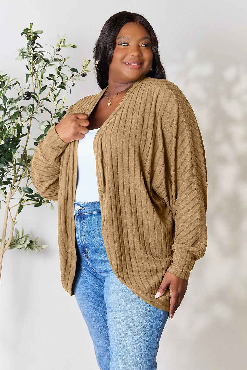 Basic Bae Full Size Ribbed Cocoon Cardigan - Image 12