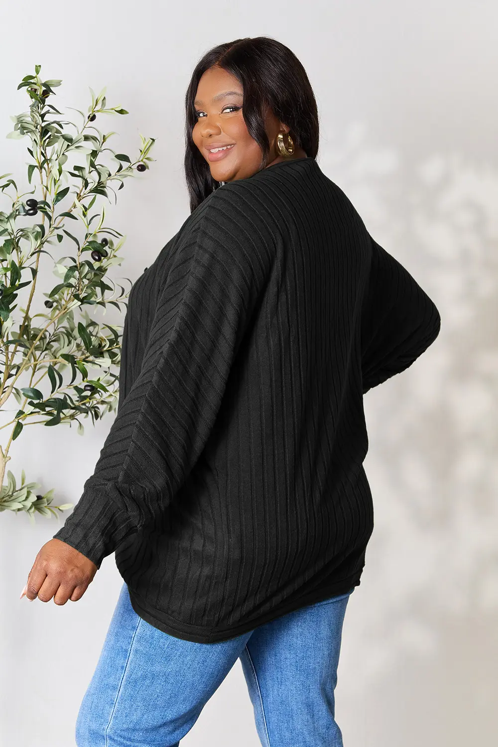 Basic Bae Full Size Ribbed Cocoon Cardigan - Image 6