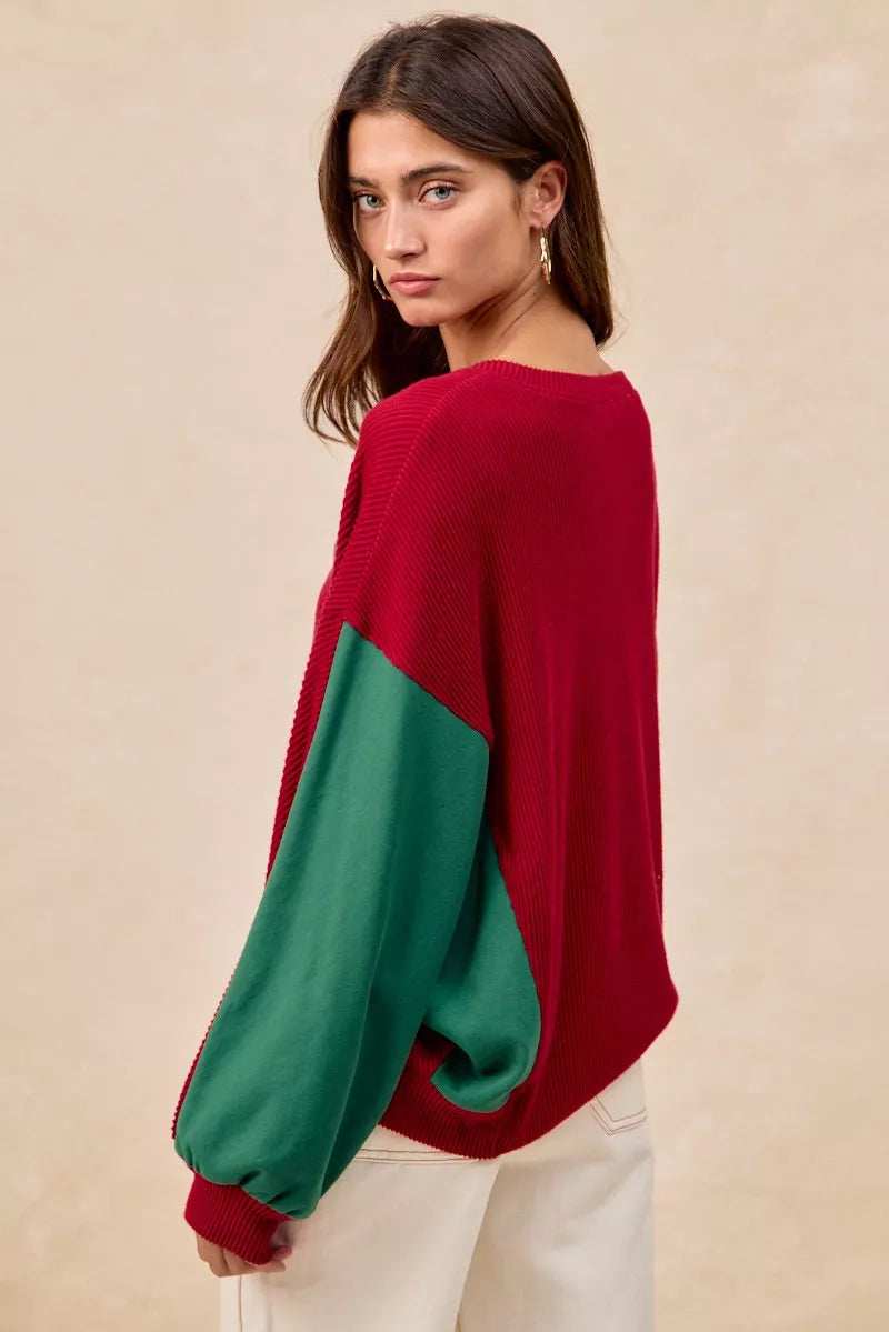 BiBi Christmas Theme Tree Embroidered Sweater - Image 7