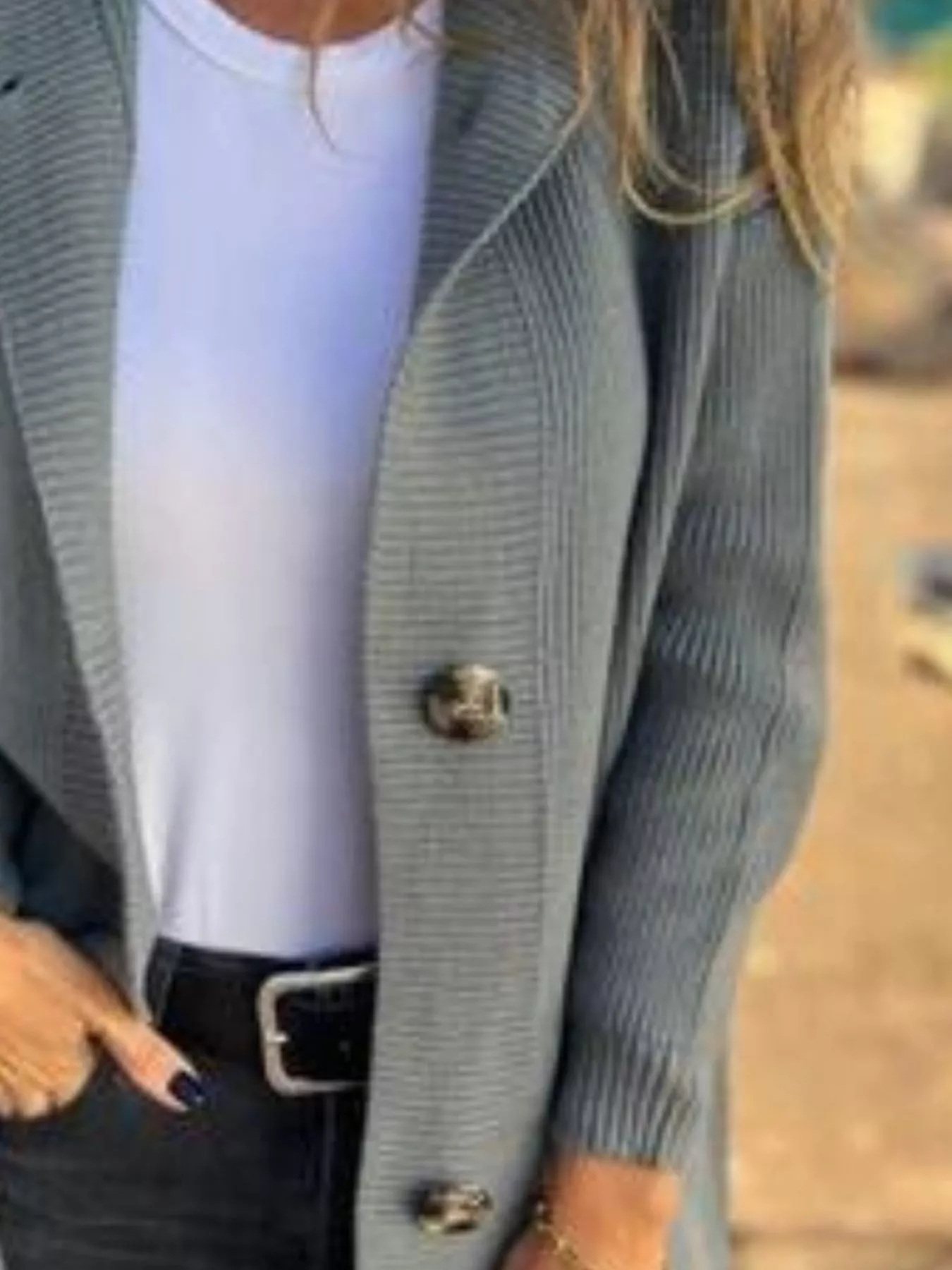 Full Size Button-Down Hooded Cardigan Plus Size - Image 9