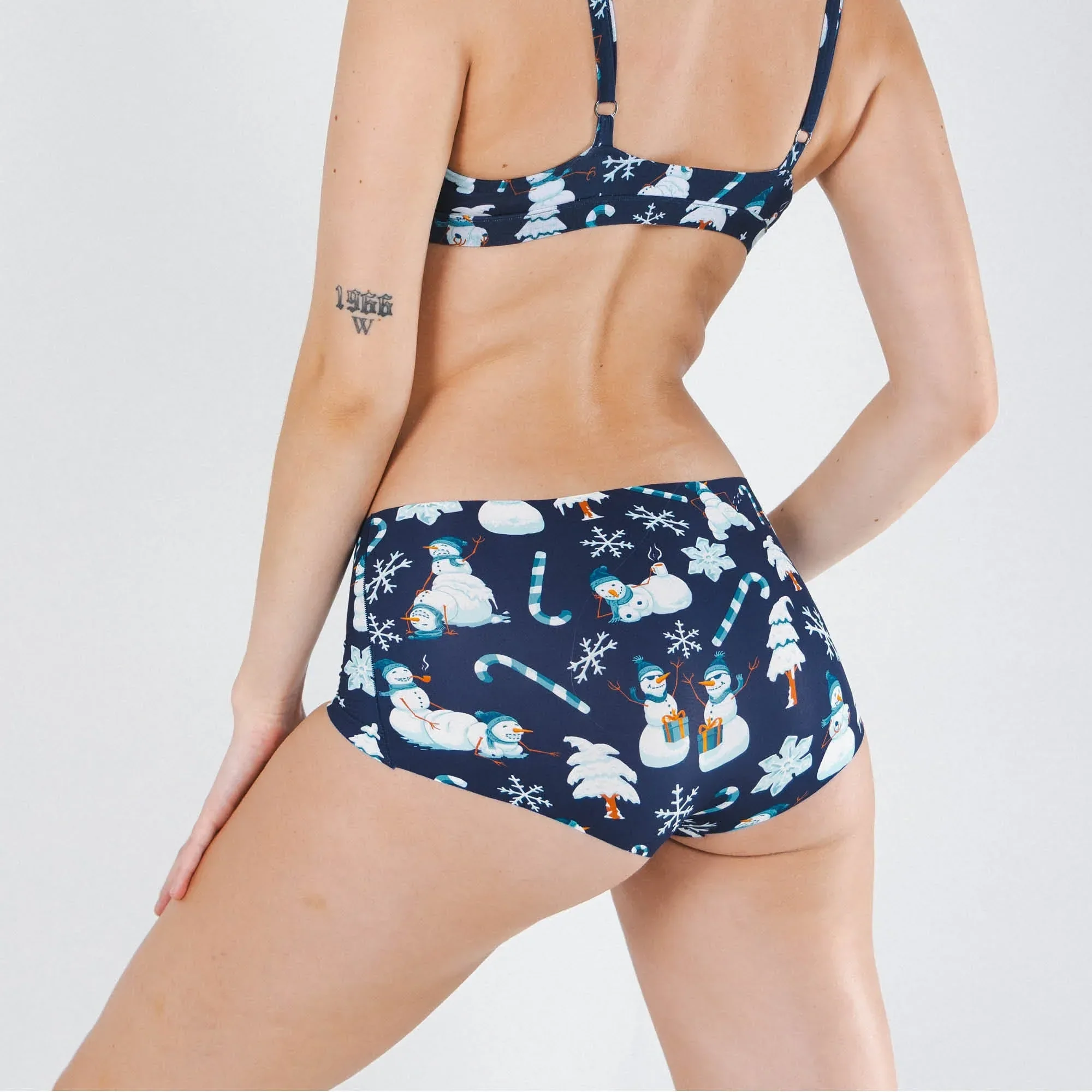 The Big Blizzard | Naughty Snowmen Women’s Seamless Boyshort - Image 4