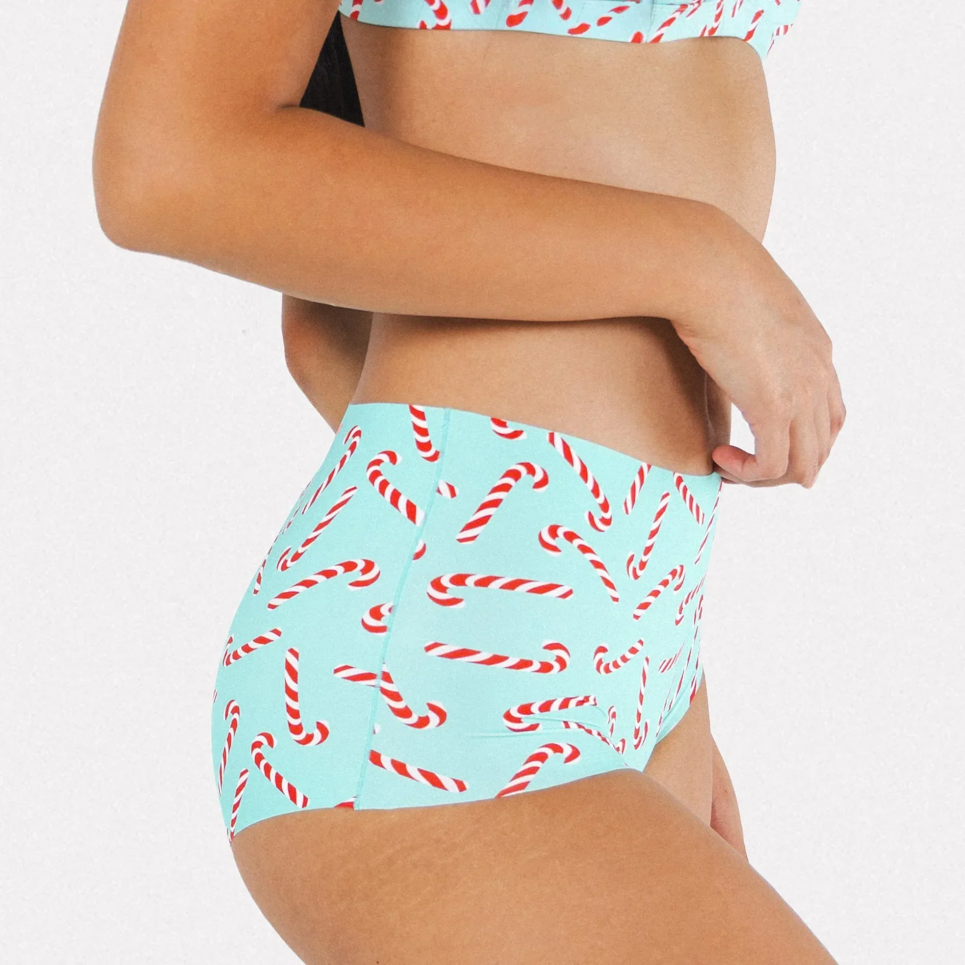 The Peppermint Pimp Canes | Candy Cane Women’s Seamless Boyshort - Image 3